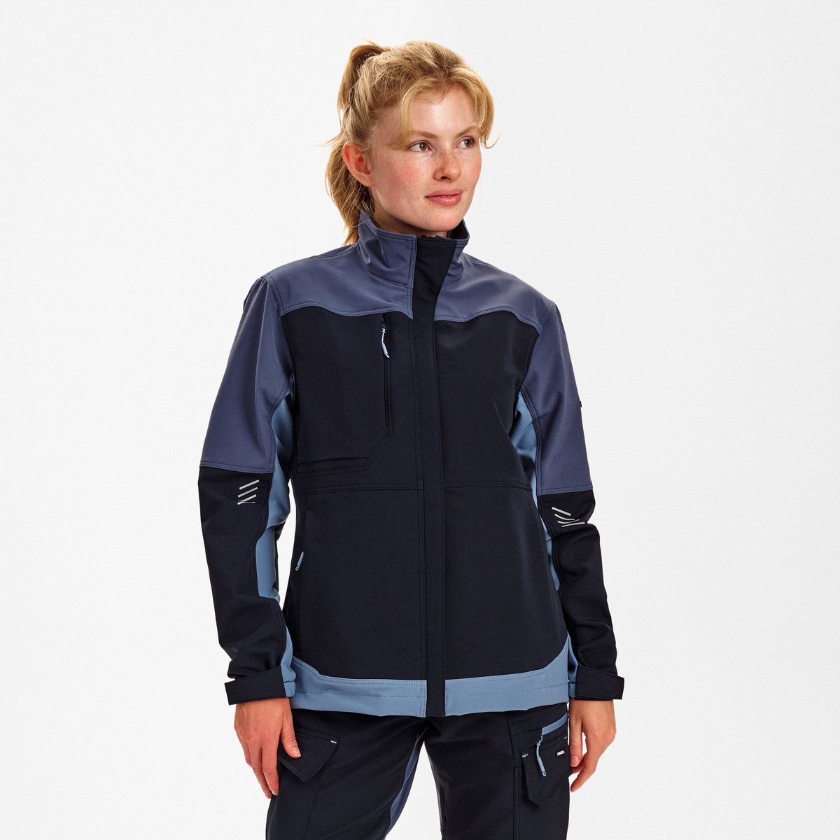 Engel Entire werkjack met 4-weg stretch voor dames 1341-234 - Deep Blue / Dark Sea - S