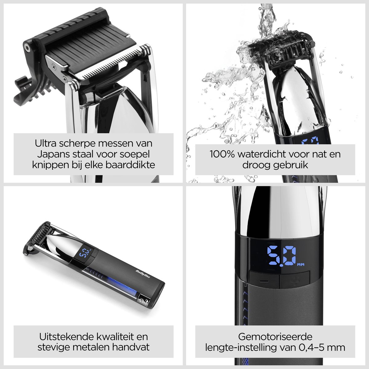 BaByliss Super-X Metal S996E Baardtrimmer - Japans Staal Mes thumbnail 3