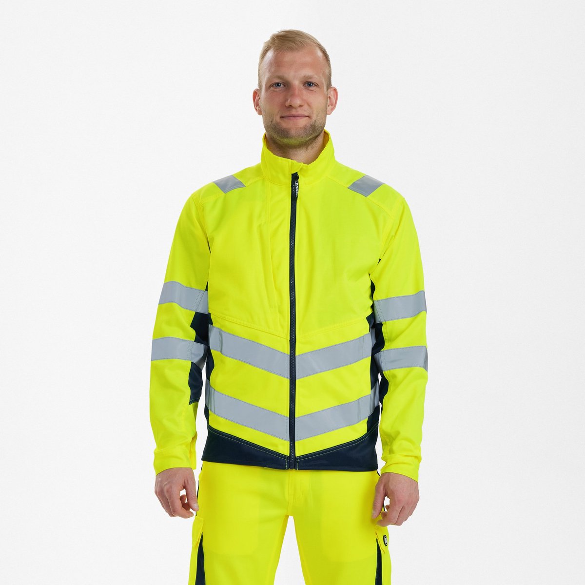 Engel Safety Light werkjack 1545-319 - Hi-vis Yellow / Blue Ink - M