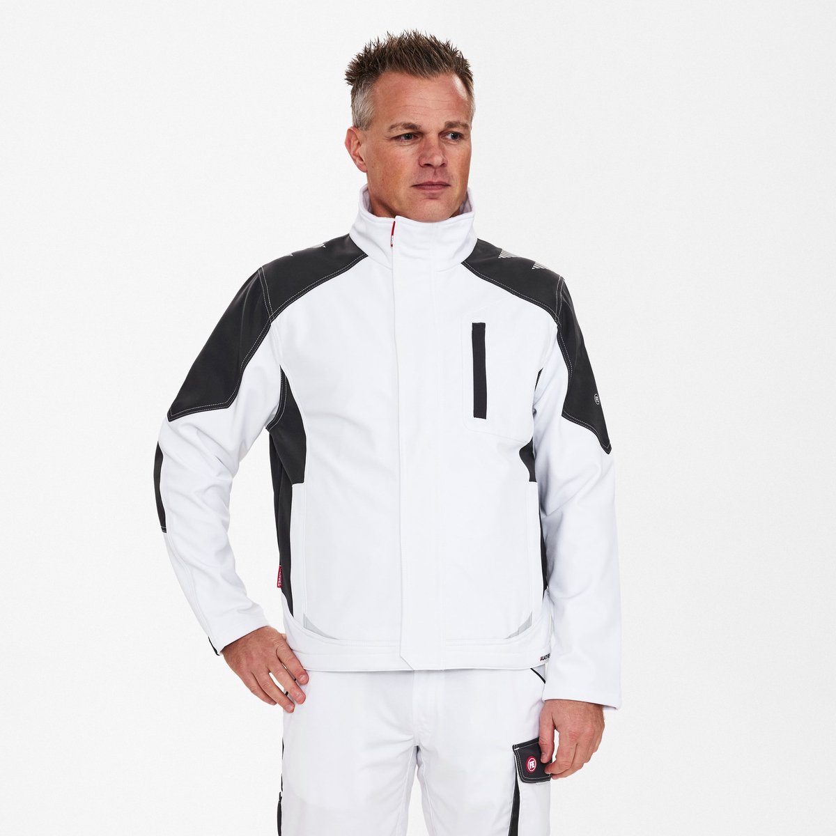 Engel Galaxy softshell jack 8810-229 - White / Anthracite Grey - S