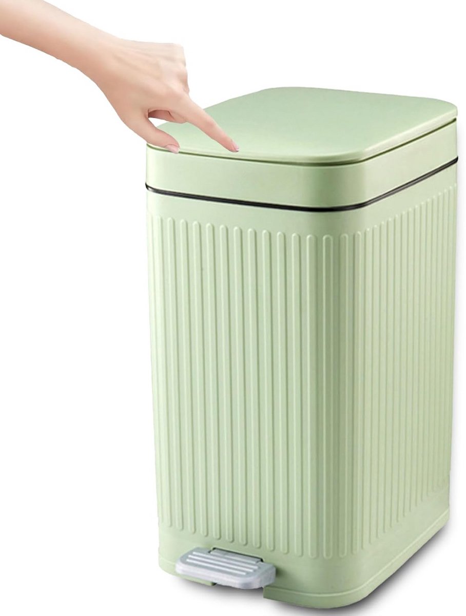 Kleine Pedaalemmer 8 Liter met Deksel - Geurvrij & Stijlvol voor Keuken, Badkamer en Toilet