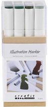 CC Alcoholmarker Natuurlijke Kleuren, 12 stuk