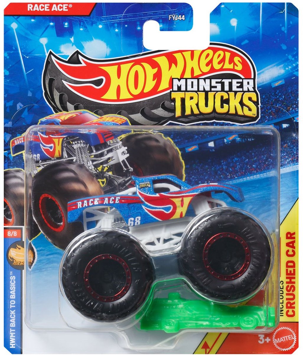 Hot Wheels monster jam truck Race Ace - monstertruck 9 cm schaal 1:64