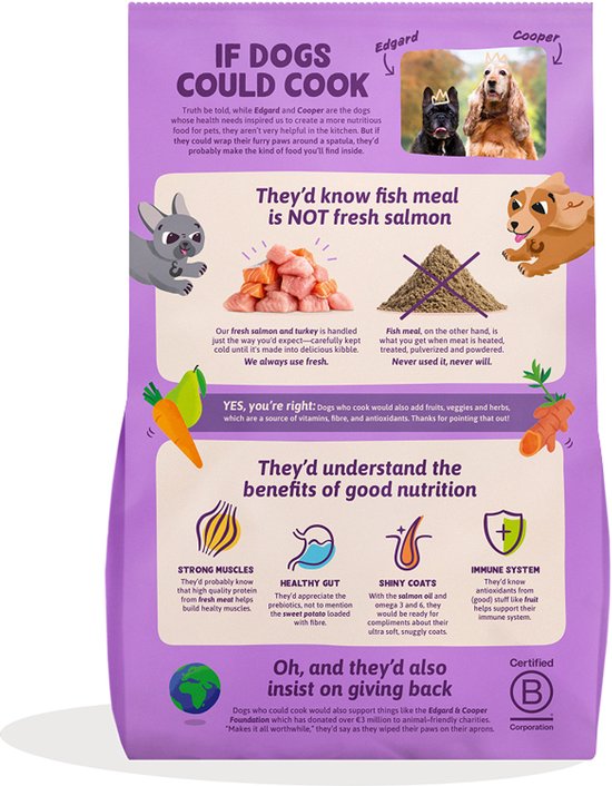 Edgard & Cooper Puppy Hondenbrokken Voor Medium Honden, Verse Zalm & Kalkoen, 7Kg, Hypoallergeen Recept Met Natuurlijke Ingrediënten, Perfecte Vezelbalans