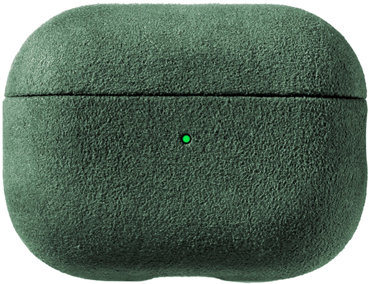 Alcanluxury Alcantara hoes geschikt voor AirPods Pro (3e generatie) - Midnight Green