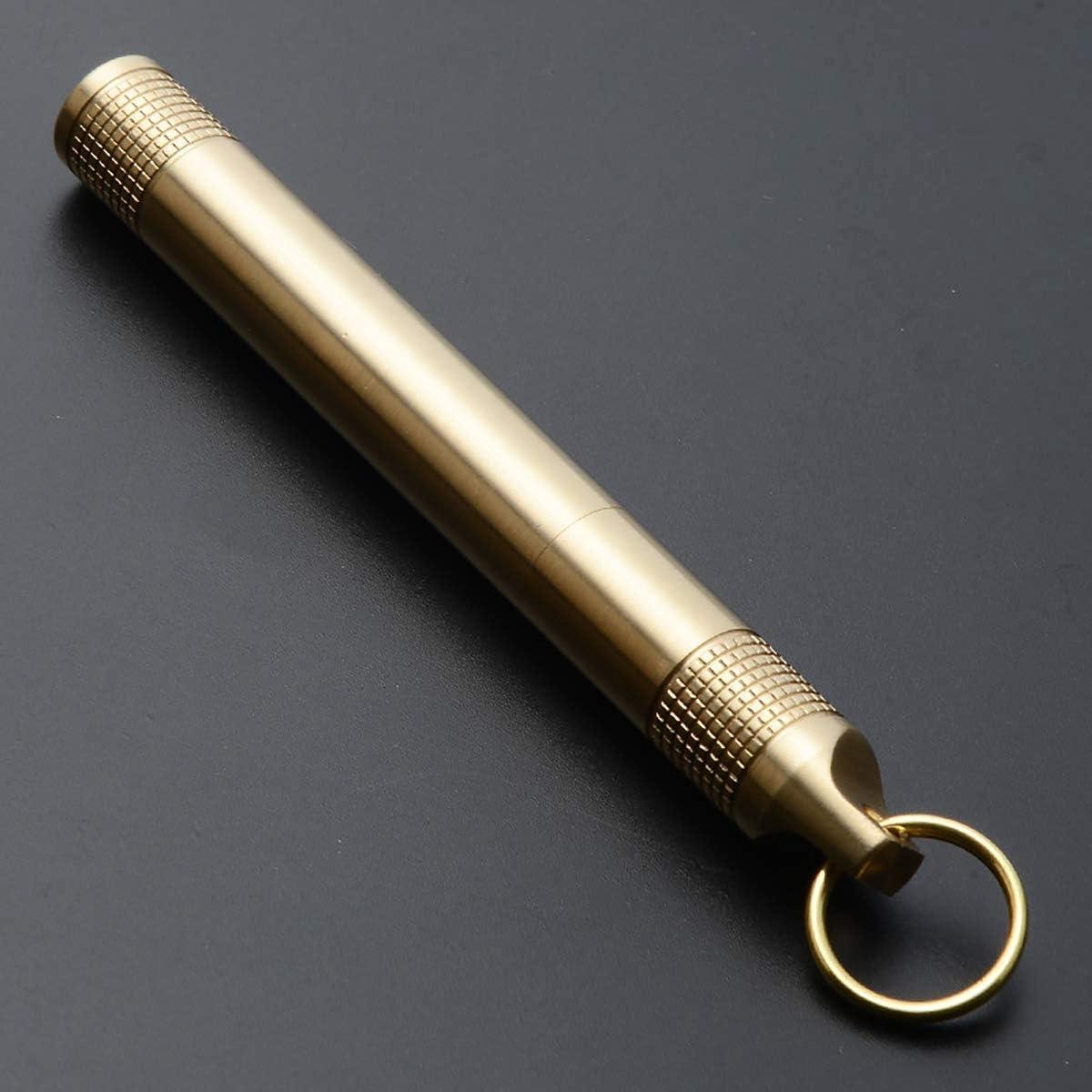 Mini pillendoos met sleutelhanger - waterdicht en compact - ideaal voor reizen, kamperen en vissen - messinglegering.