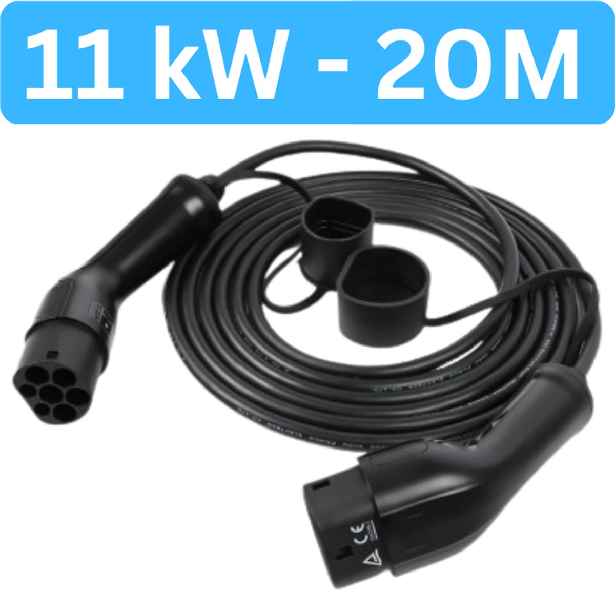 Laadkabel Type 2 16A 3 Fase | 11 kW | 20 Meter IP65