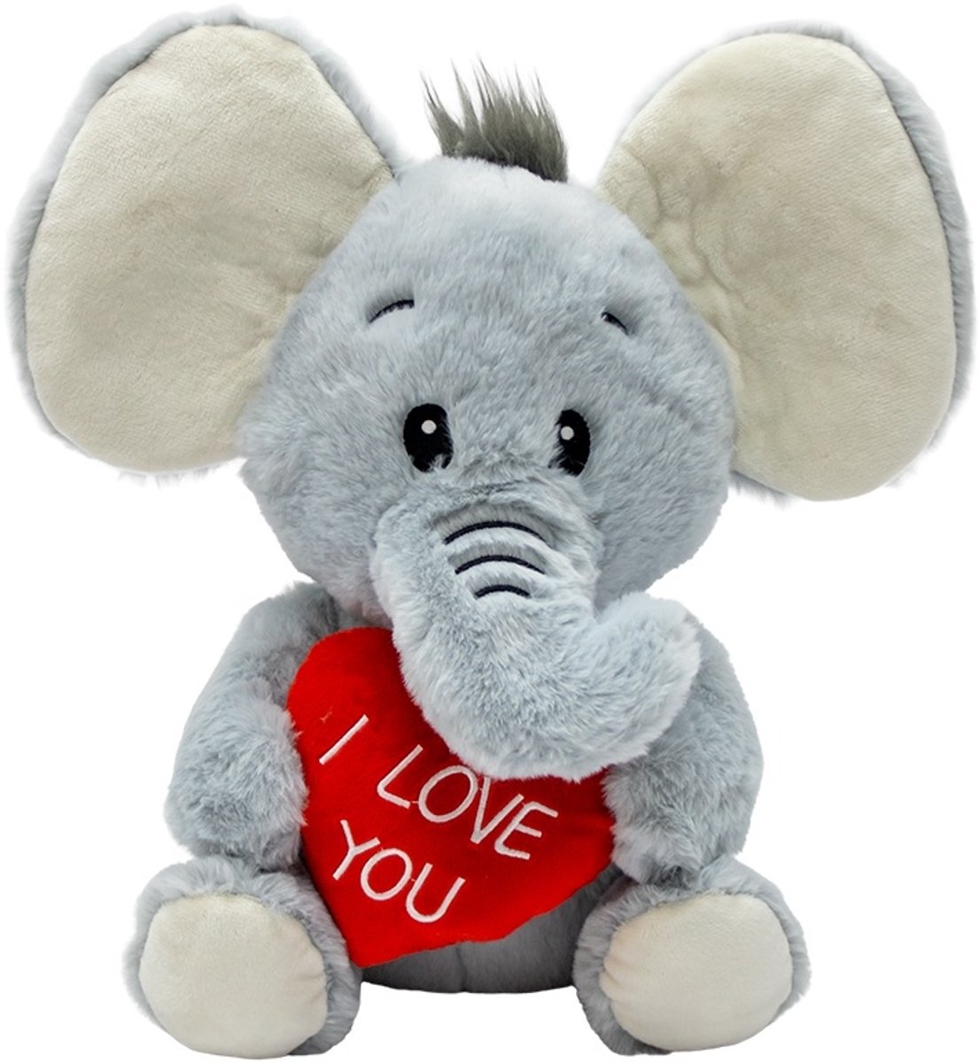 Knuffel Olifant - valentijn - liefde - I Love You - 30cm