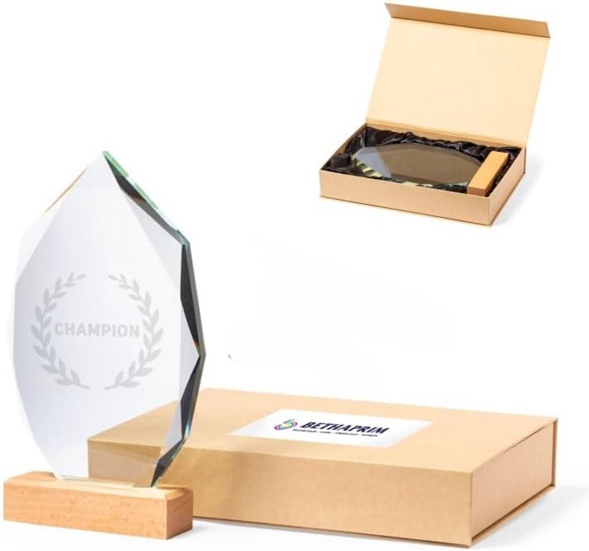 Personaliseerbare Glazen Beker Trofee voor Toernooien en Evenementen