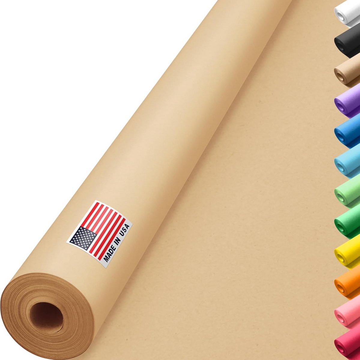 Zeer Grote Rol Bruin Kraft Bouwpapier 122 x 3000 cm - Zwaar Knutsel- en Pakpapier