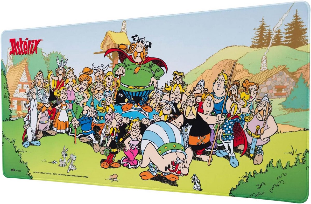 XXL Bureauonderlegger Gaming Muismat met Asterix en Obelix Thema