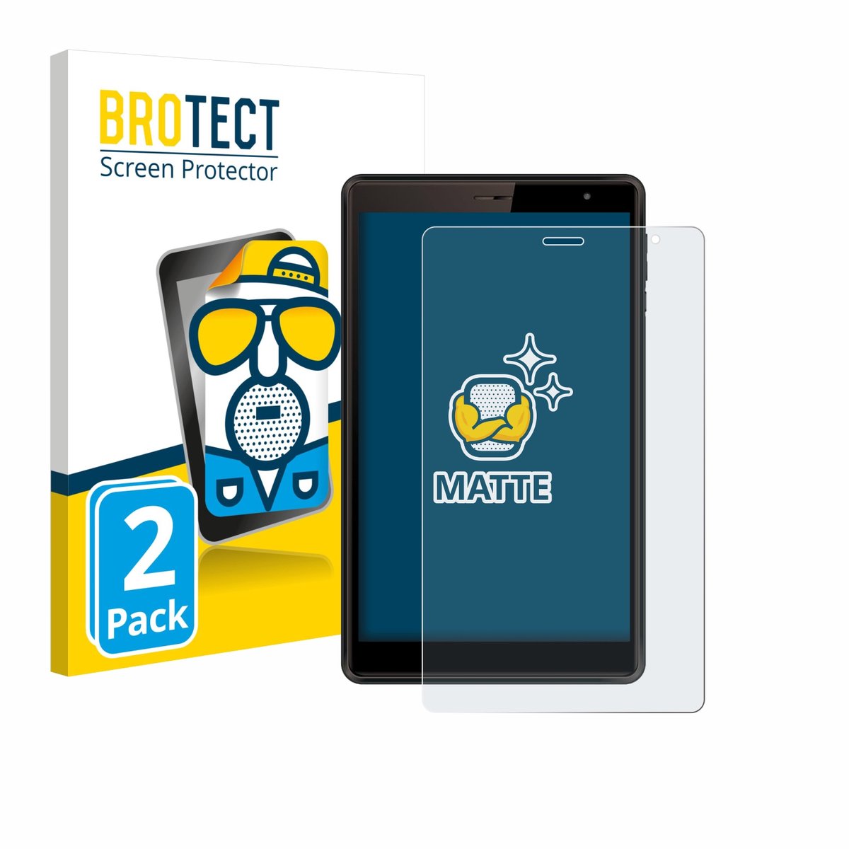 BROTECT - Screenprotector voor Logicom Tab 80 8" - Folie Beschermfolie matte 2 Stuks