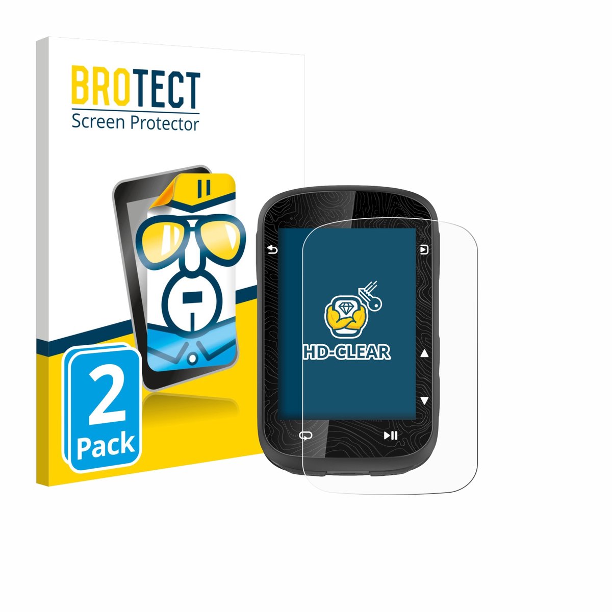 BROTECT - Screenprotector voor CooSpo CS600-BK - Folie Beschermfolie transparant 2 Stuks