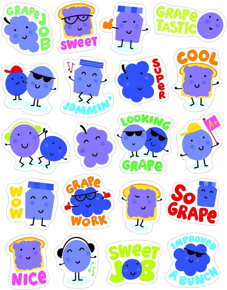 Geurende Druiven Stickers - Zelfklevend en Leuk Decoratie