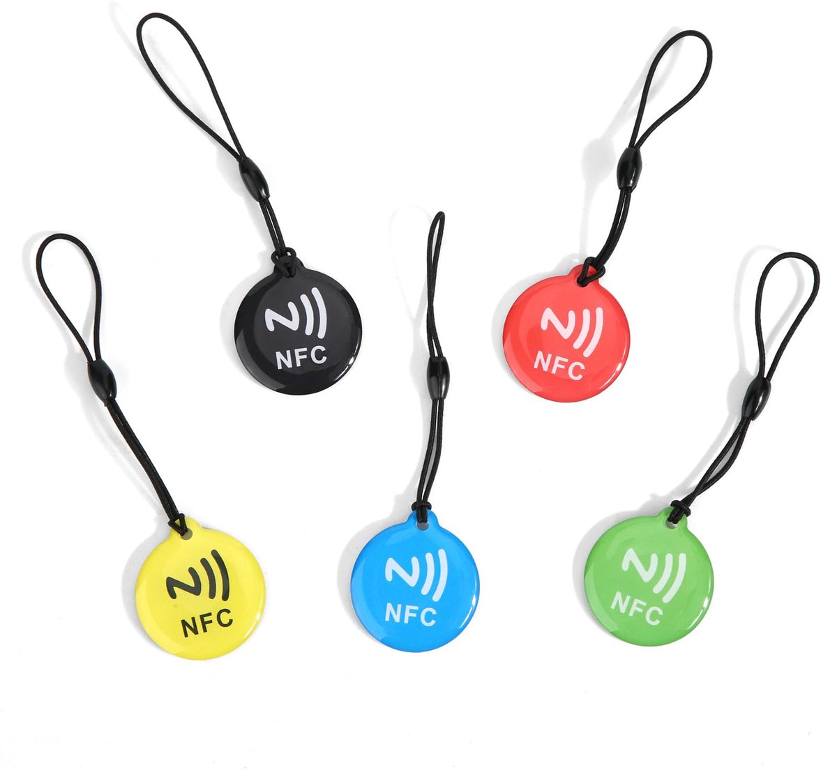 5 Stuks NFC Tags - Programmeerbare Waterdichte NFC Kaarten - 3x2.8cm