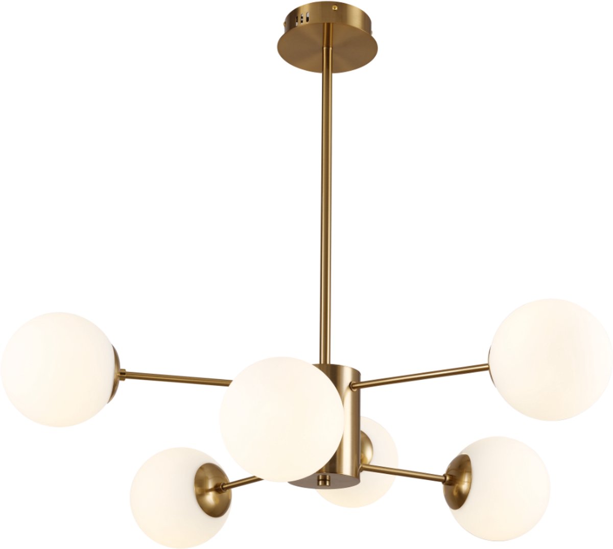 Eltanin hanglamp | 6 lichtpunten | Ø60cm | brushed gold