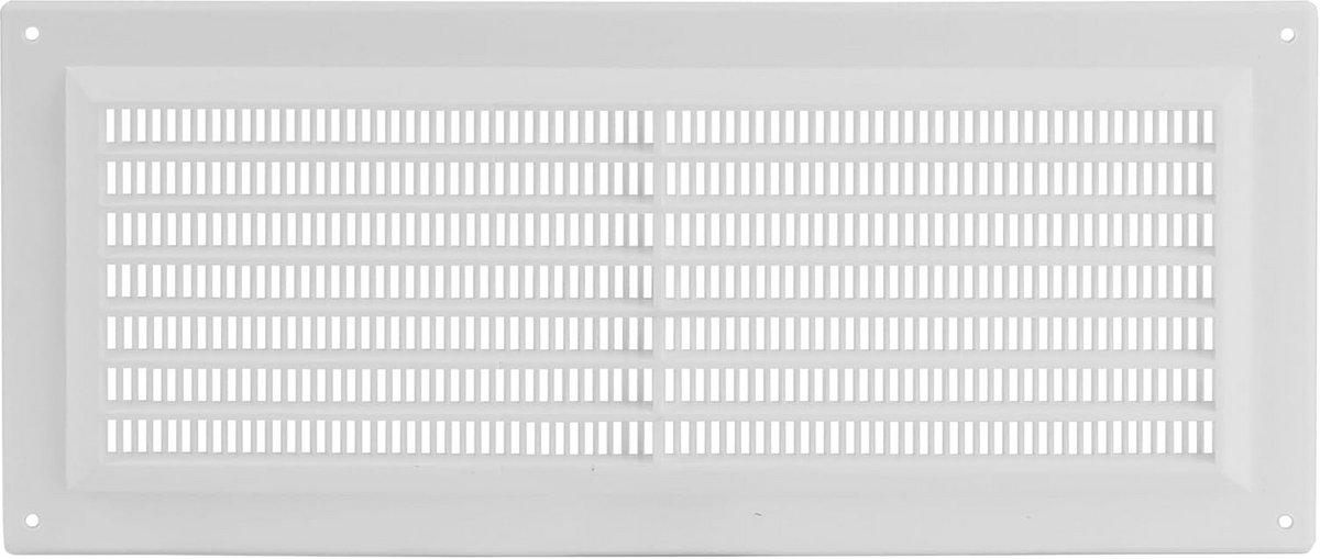 Ventilatierooster ABS Kunststof 300x130mm Wit met Insectenbescherming