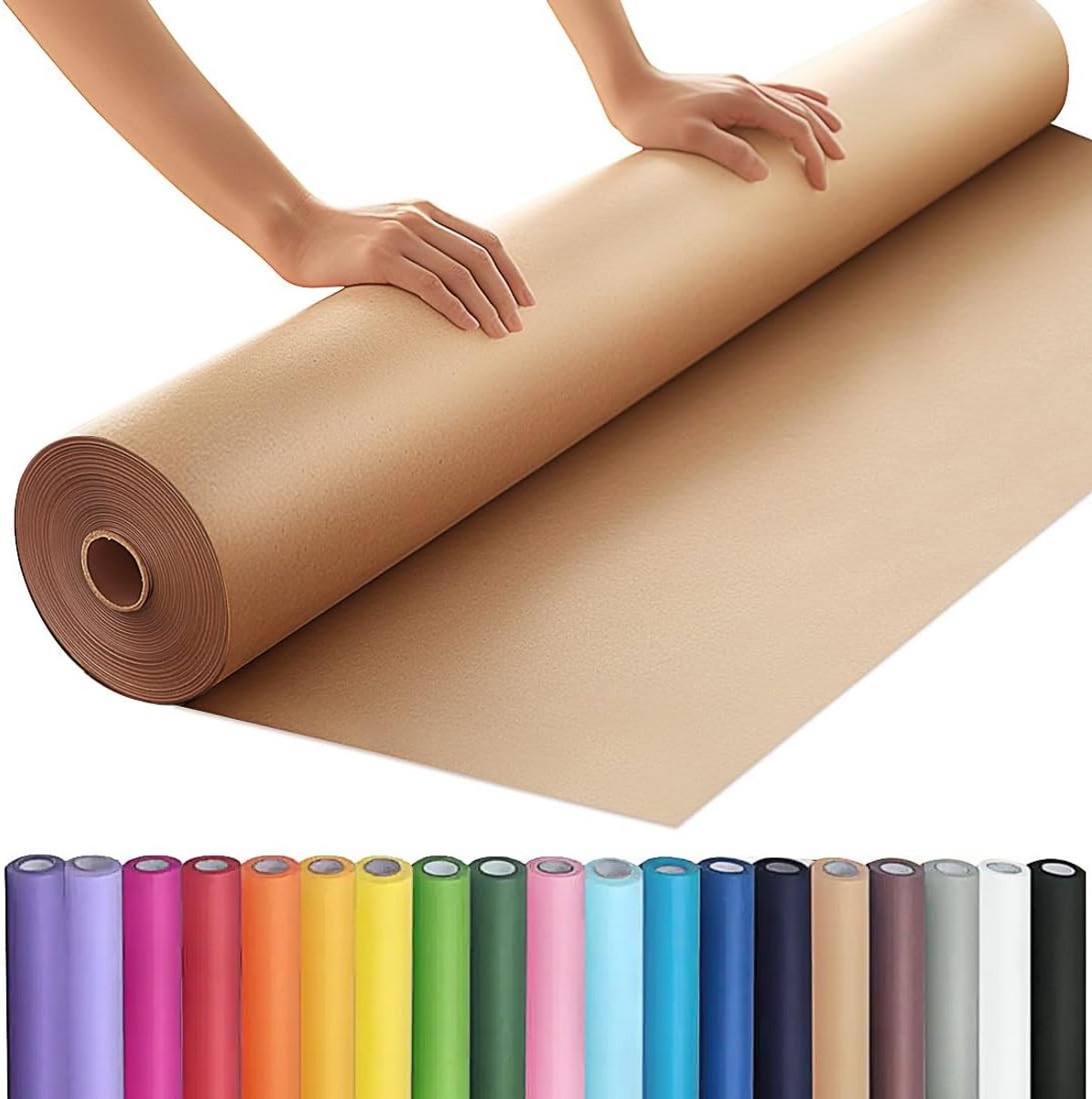 Grote Bruine Kraftpapierrol voor Inpakken, Knutselen en Decoratie - 91,4 cm breed