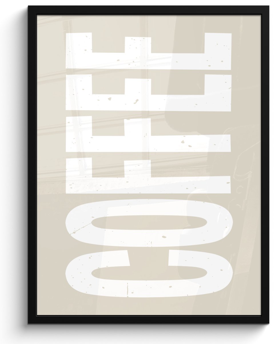 FrameYourWall Fotolijst inclusief poster - Posterlijst 50x70 cm - Posters - Wit - Koffie - Vintage - Decoratie - Foto in lijst - Keuken decoratie muur - Wanddecoratie accessoires - Muurdecoratie - Schilderijen Coffee