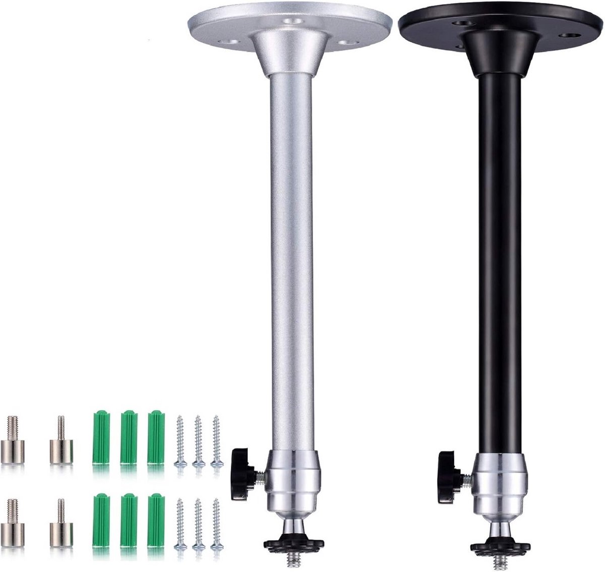 2x Verstelbare Plafondbeugel voor Projector - 360° Draaibaar & Universele Montage