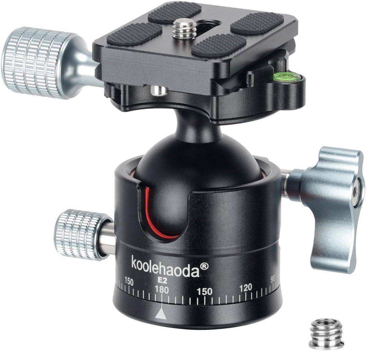 Lage Profiel Balhoofd Vervangbaar voor Statief en Monopod - Volledig Metaal met Arca Swiss Snelkoppelingsplaat - Max. Belasting 12kg