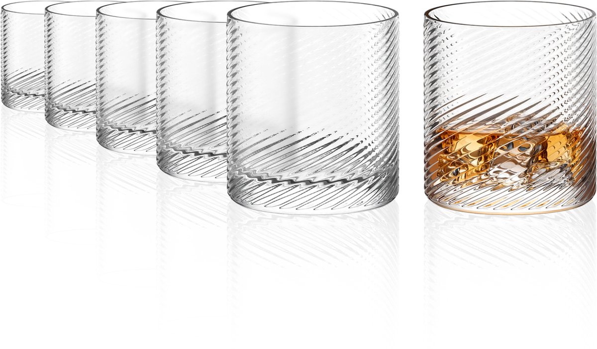 Stölzle Lausitz Berlin Whiskey Neat Tumbler Set van 6 – 300 ml – Luxe Whiskyglazen – Loodvrij Kristalglas – Vaatwasmachinebestendig