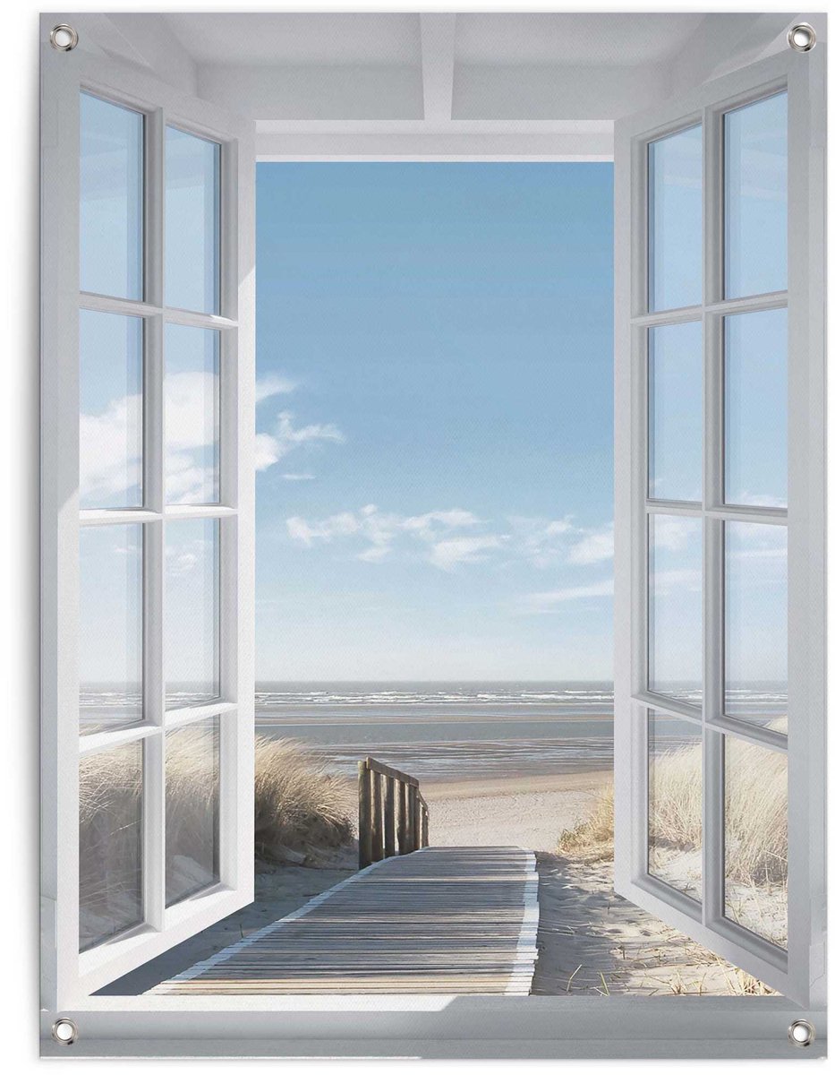 Tuinposter Noordzee uitzicht - 80 x 60 - Canvas - REINDERS