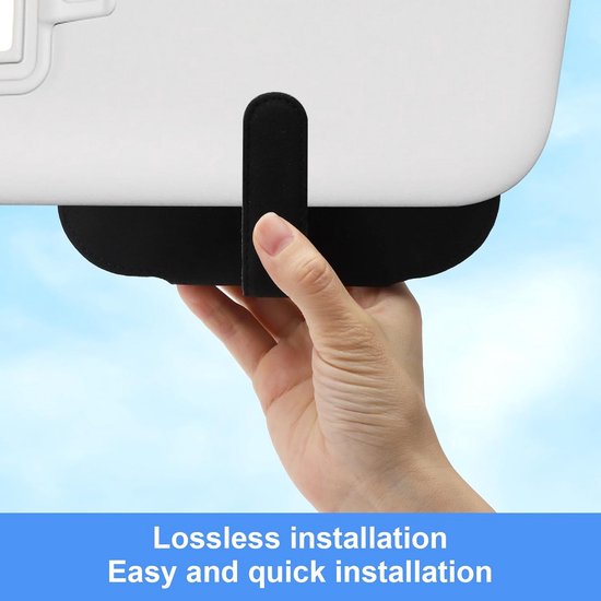 Universele Zonnebrilhouder voor Autovizier met Clips en Haken - Interieur Accessoire van Merkloos — afbeelding 3