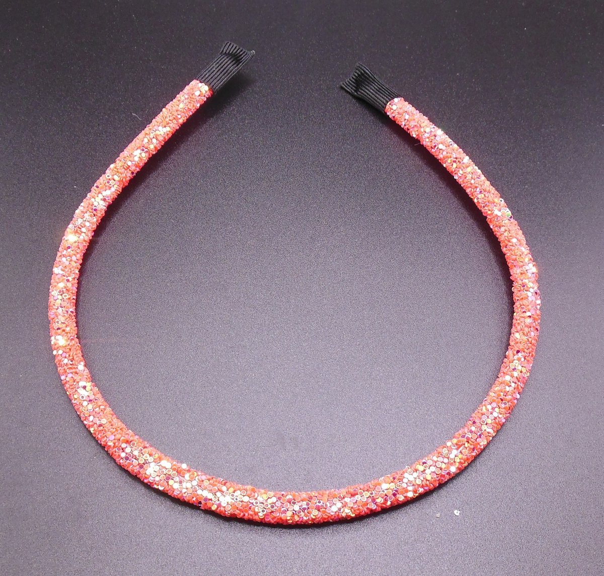 Diadeem lichtrood glitter dun