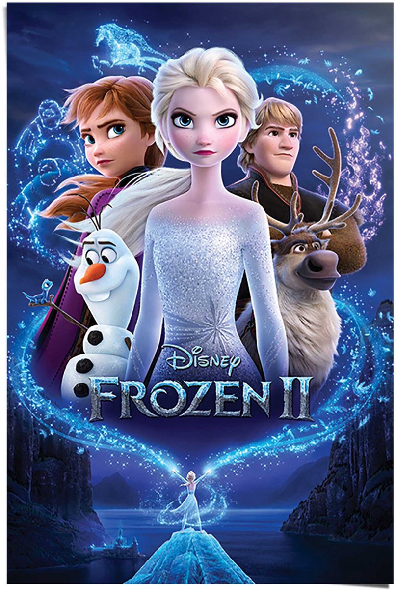REINDERS Poster Frozen 2 - 91,5 x 61 - Papier - REINDERS blauw