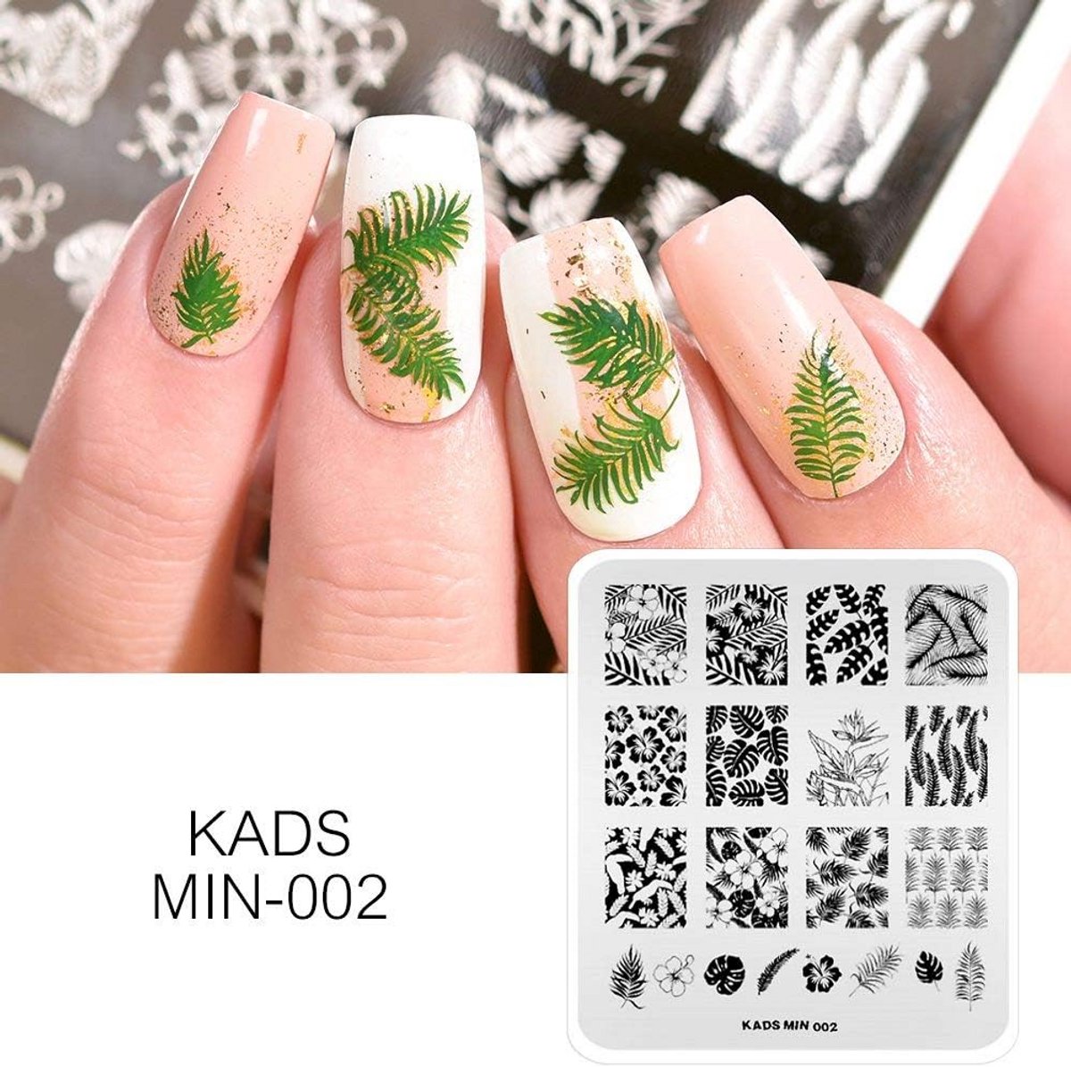 Set van 4 Nail Art Stempelplaten voor Mooie Nagelpatronen
