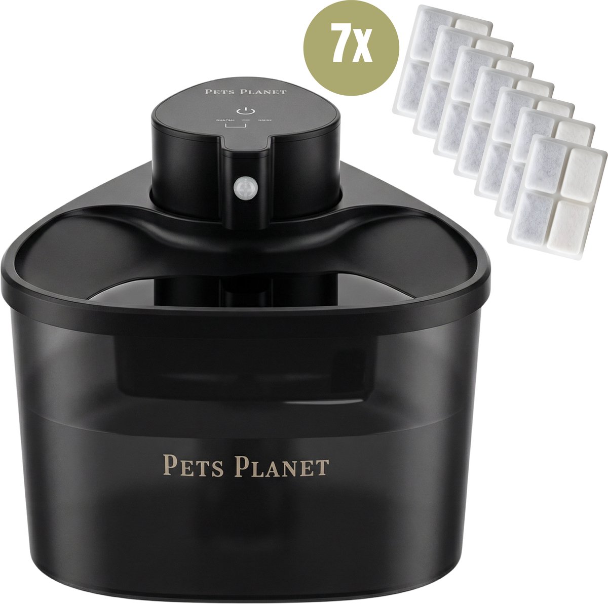 Pets Planet Draadloze Drinkfontein Kat - 2L met 7 filters