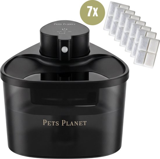Pets Planet Drinkfontein Kat - Draadloze Drinkfontein - 2L Capaciteit - Incl 7 filters - Drinkfontein