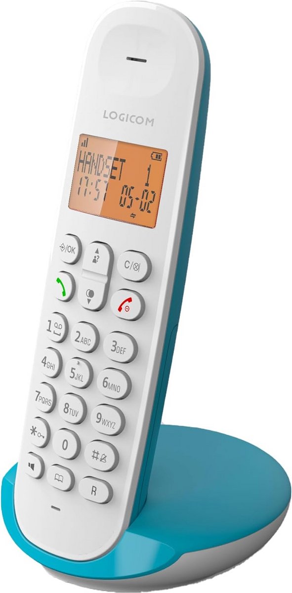 Draadloze DECT Telefoon Turquoise Analoog voor Thuisgebruik
