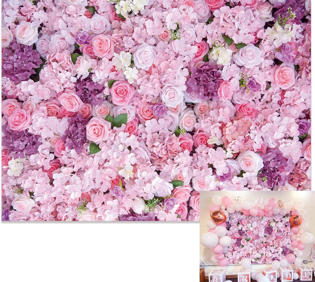 Lila Bloemen Achtergrond 7x5ft voor Fotografie en Feestdecoratie