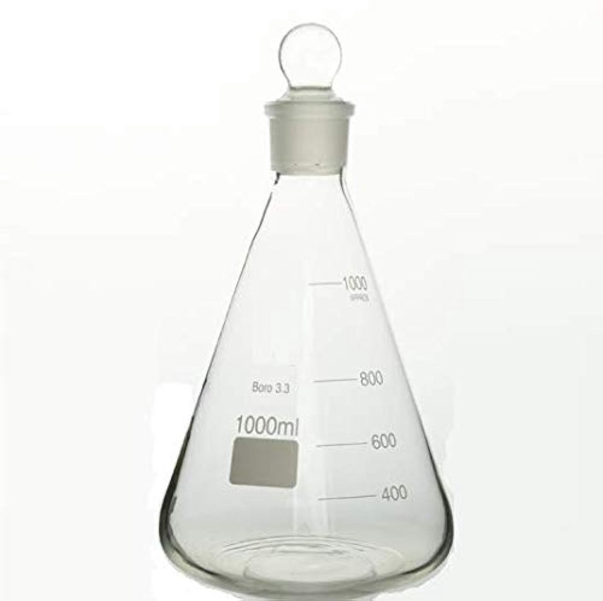 Erlenmeyer Kolf 100 ml Glas met Stop - Laboratorium Kolf Borosilicaat 3.3