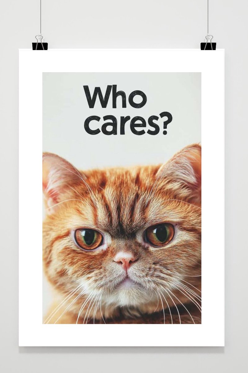Who Cares Poster - Dieren Posters - Teksten - Passe-Partouts Effect - Wanddecoratie Woonka
