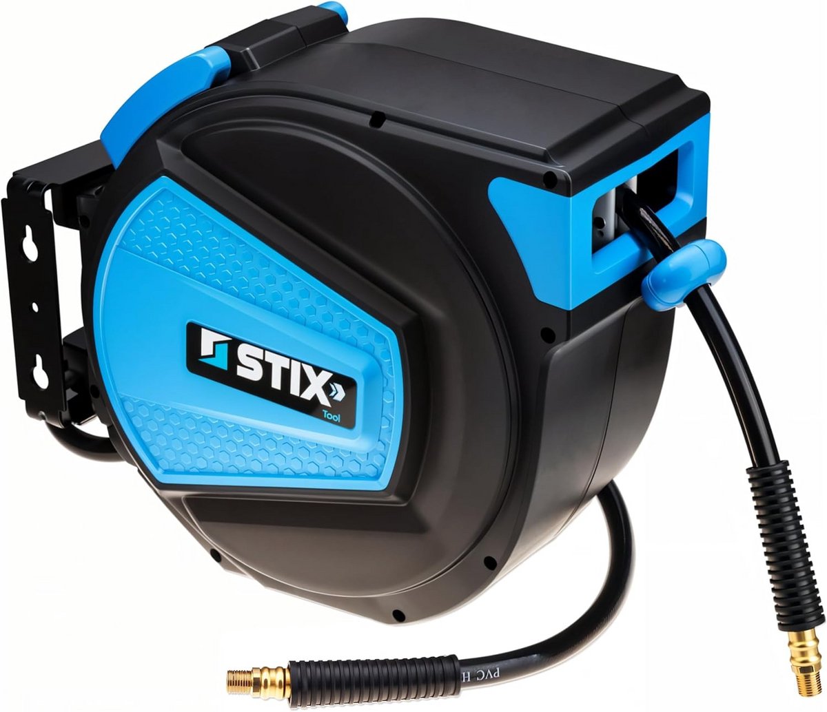 Automatische Persluchtslanghaspel 15 Meter PVC