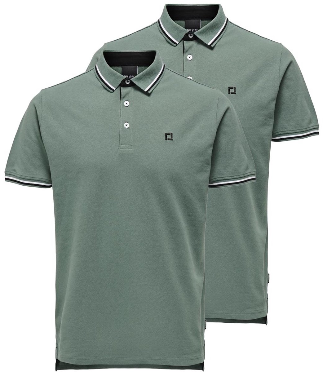 Only & Sons Heren poloshirt 2 pack Onsefletcher