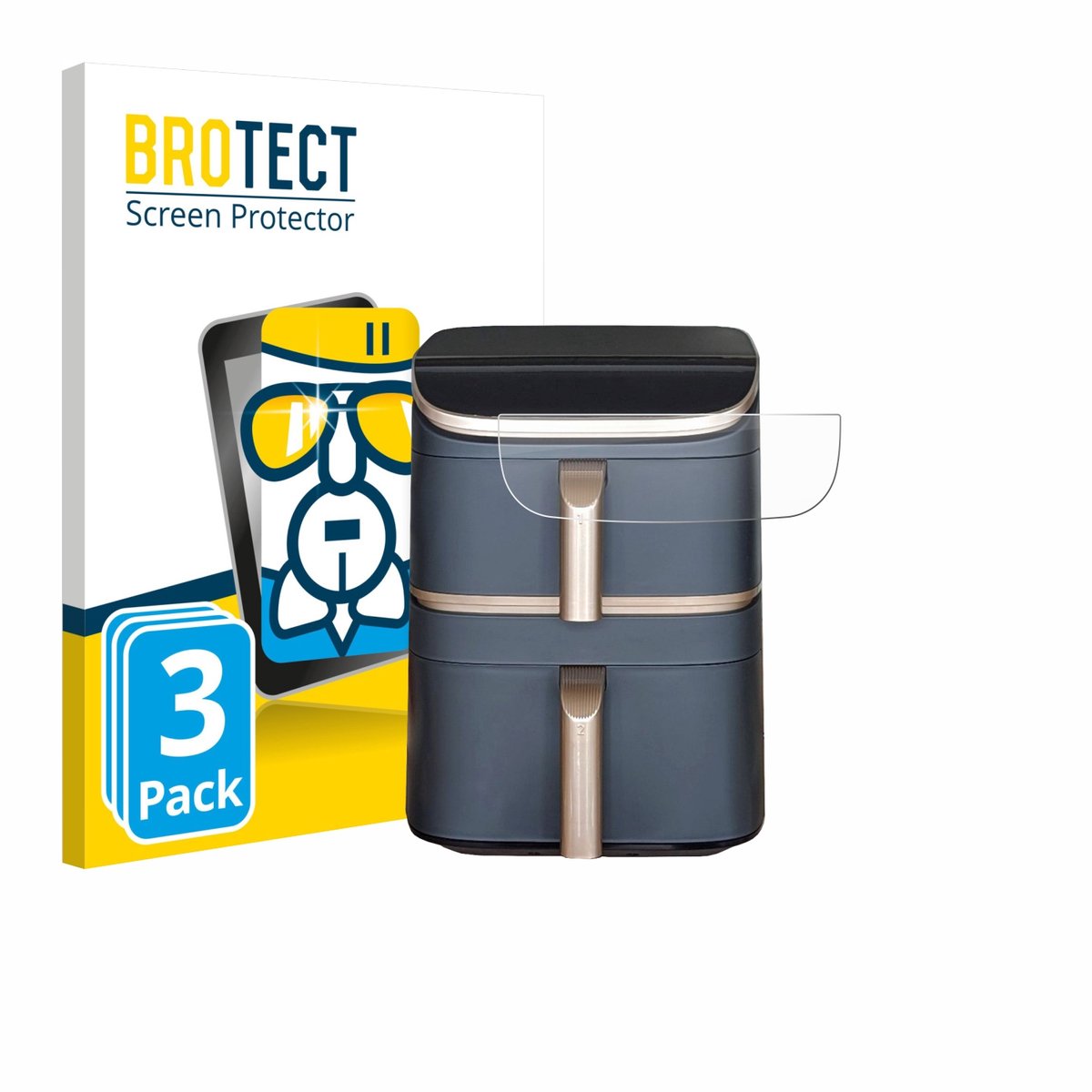 Screenprotector 3 Stuks voor Cosori Turbo Tower Pro Beschermglas transparant