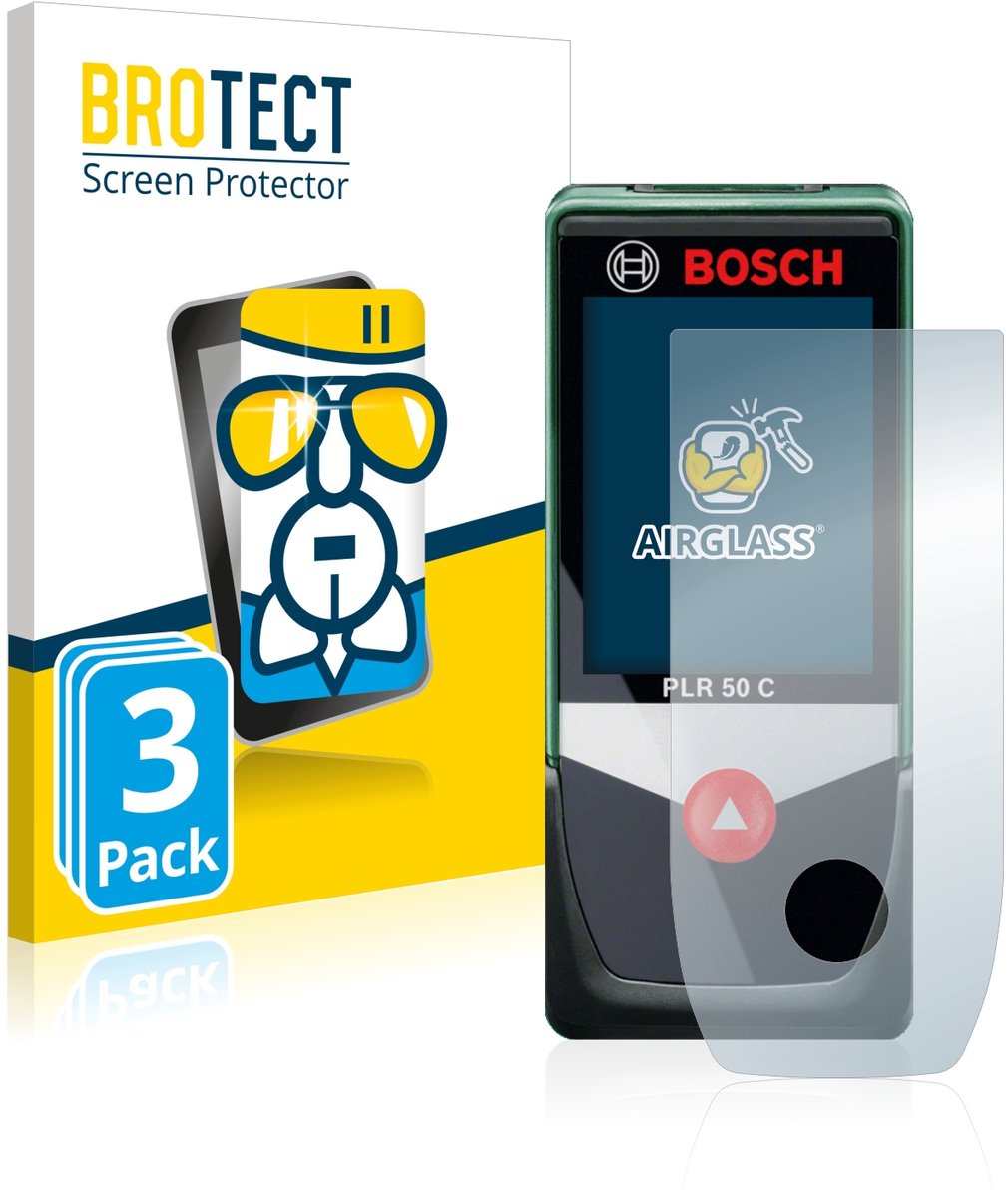 Screenprotector 3 Stuks voor Bosch PLR 50 C Beschermglas transparant