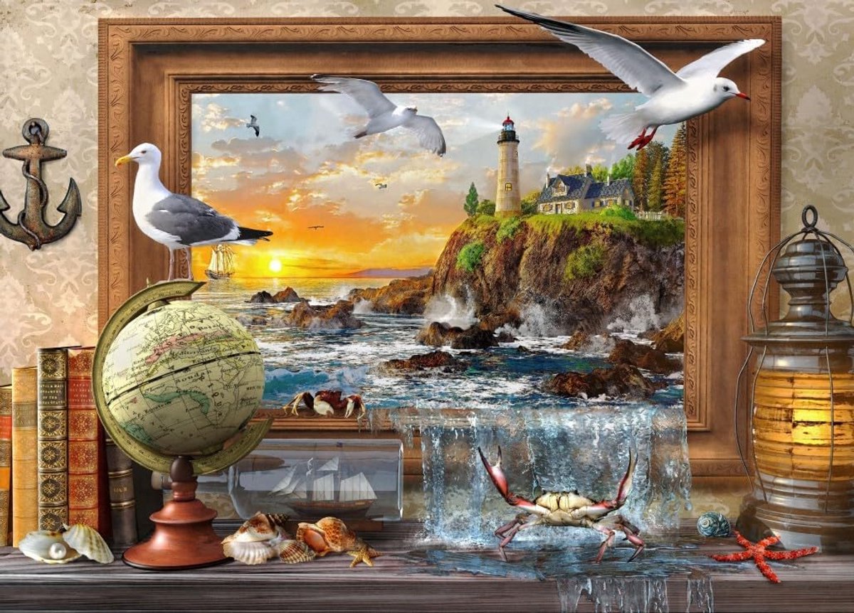 Legpuzzel 1500 Stukjes Onderwaterwereld Zeedieren - Levendige 3D Effect Afbeelding