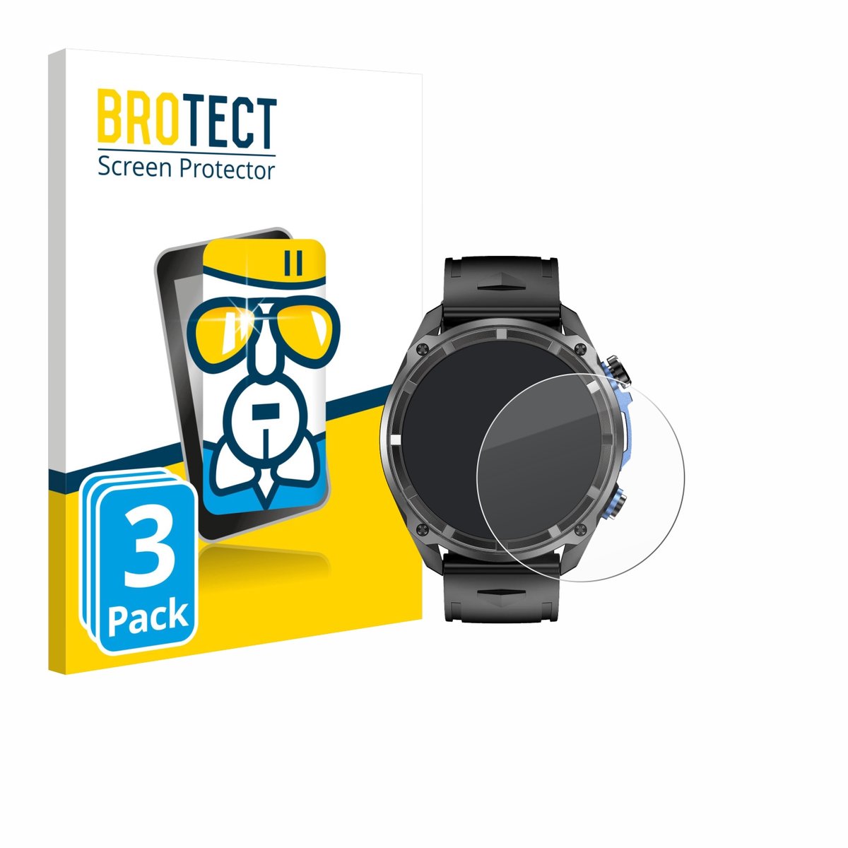 Screenprotector 3 Stuks voor Rogbid GeoX1 1.43" Beschermglas transparant