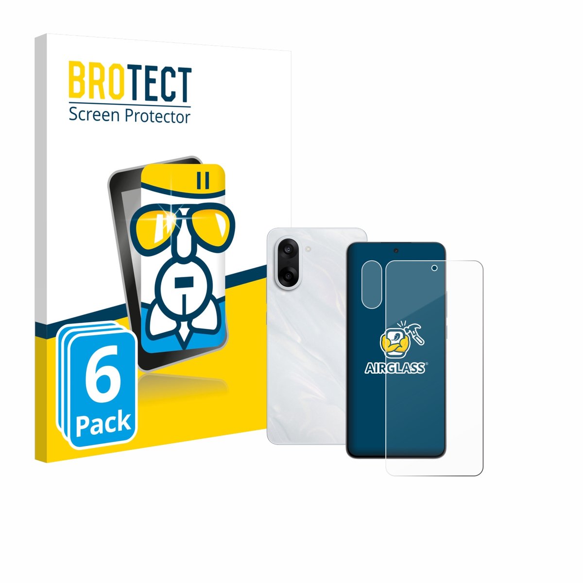 Screenprotector 6 Stuks voor OnePlus Nord CE 5 (Voor+Camera) Beschermglas transparant