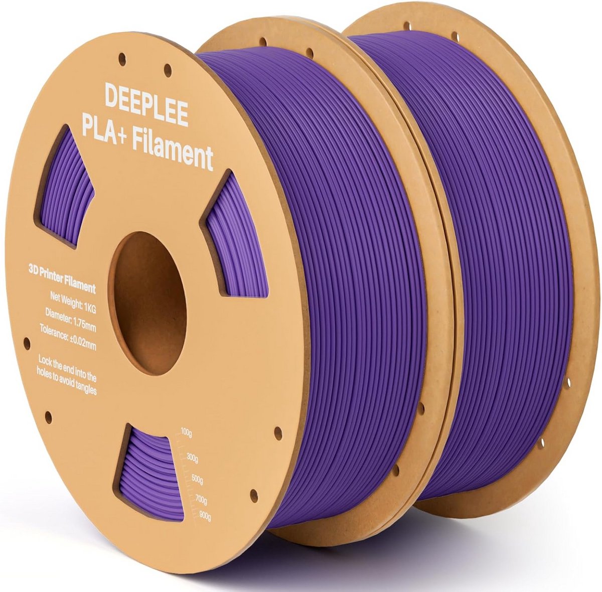 PLA+ 3D Printer Filament 1.75mm Paars 2kg - Hoge Maatnauwkeurigheid +/- 0.02mm