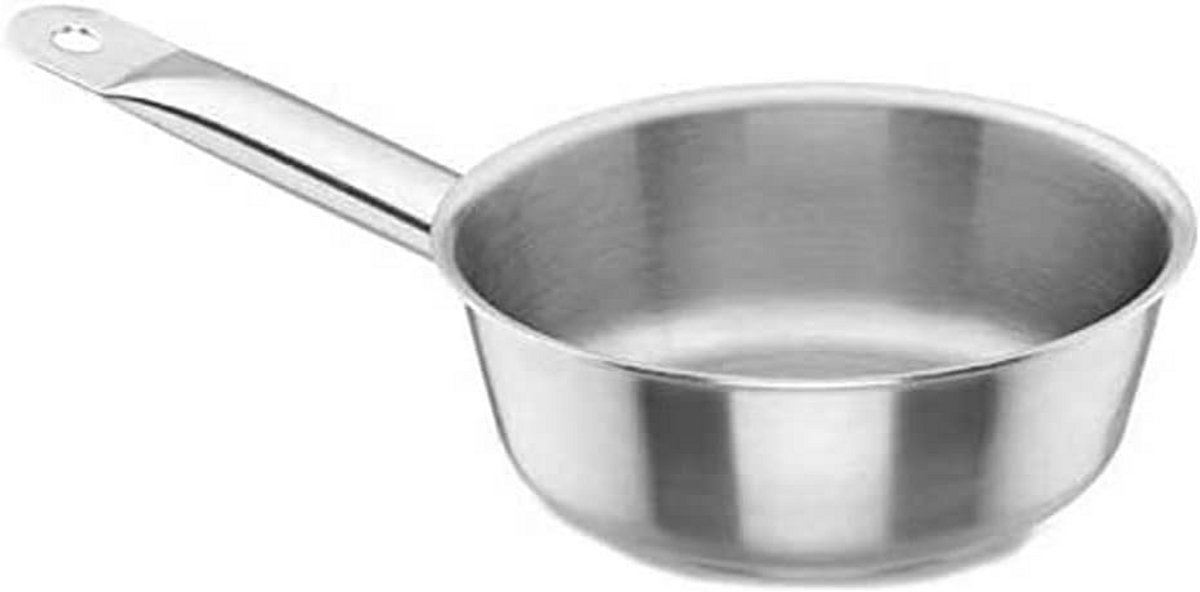 Conische Steelpan 22 cm - Roestvrij Staal 18/10 met Thermobodem
