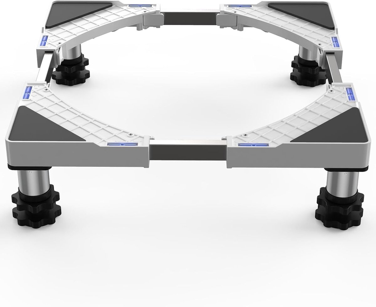 Wasmachine Verhoger - Wasmachine Opbouwmeubel - Wasmachine Sokkel - Anti Slip & Verstelbaar - Ook voor Droger, Koelkast en Vriezer - 350 Kg Draagkracht - 4 Poten - Hoogte 13 -17 cm - van Imperatoris