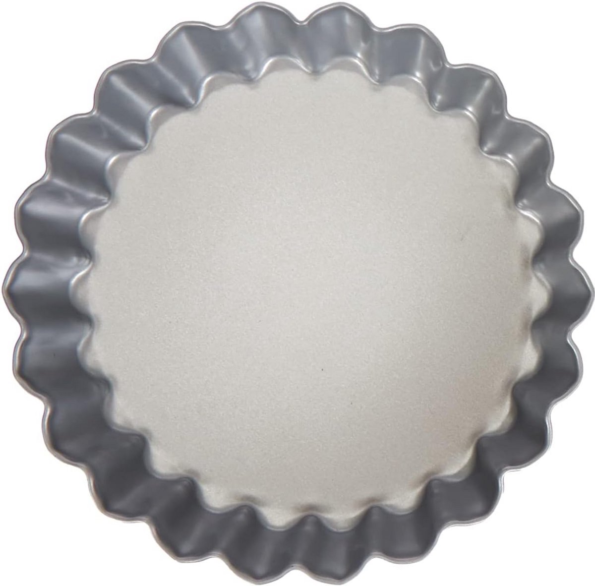Set met 4 zilverkleurige plateau's ø 12 cm