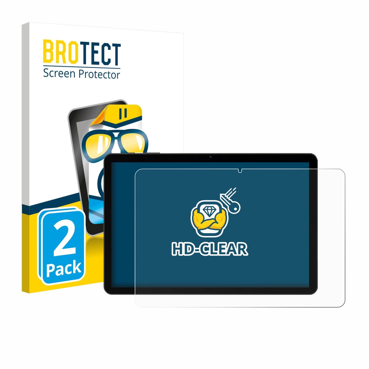 BROTECT - Screenprotector voor Doogee Tab G5 - Folie Beschermfolie transparant 2 Stuks