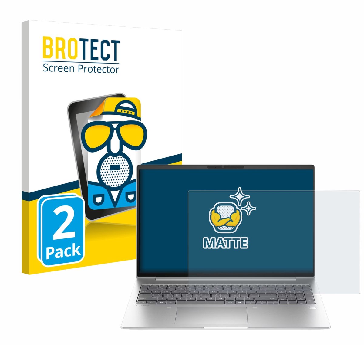 BROTECT - Screenprotector voor HP EliteBook 6 G1i 13 - Folie Beschermfolie matte 2 Stuks